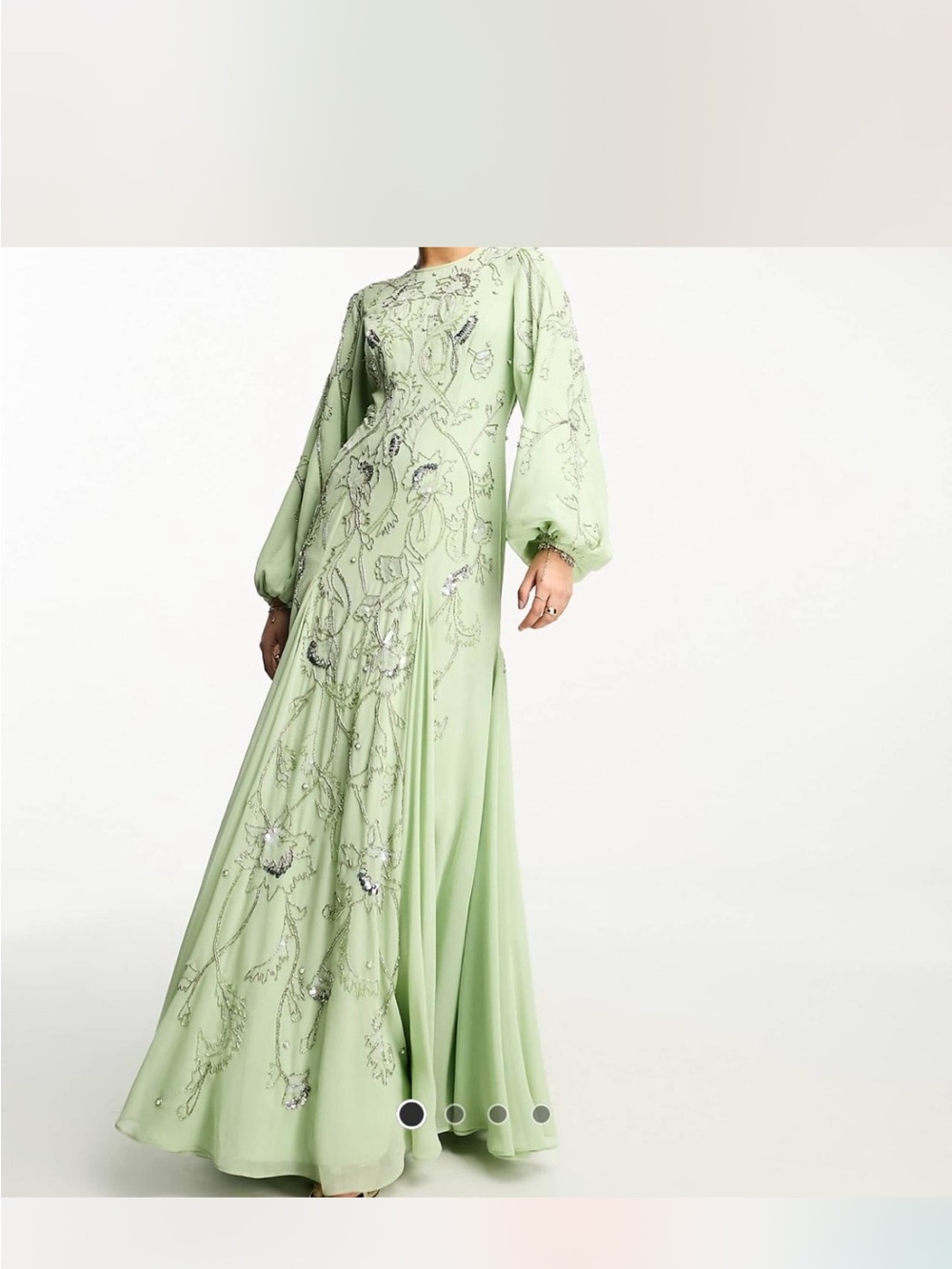 ASOS Sage Green Embellished Maxi Dress